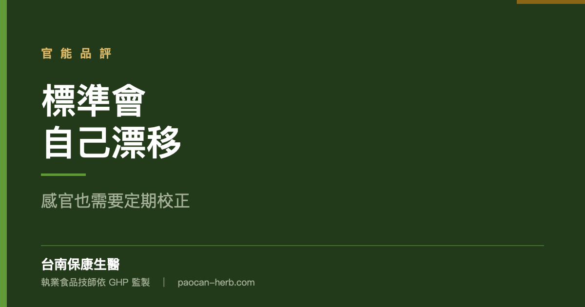 品評人員的標準會自己漂移
